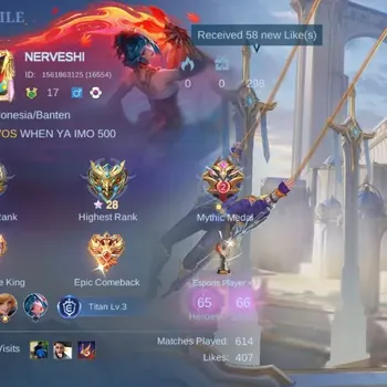 Mobile Legends: Bang Bang Accounts Others Hero 65|Skin 66|Seasoned|Epic Carmilla,Lunox|VENOM Gusion,Nana|11 Exceptional,47