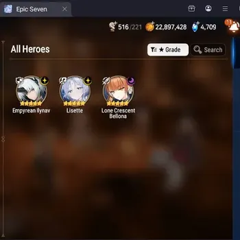 Epic Seven Accounts Starter Global Unverif|Best Starter|3 ML(E.Ilynav,Liset,LC.Bellona)|PoH ON|SS 4.7K|S1Prolog|Theater