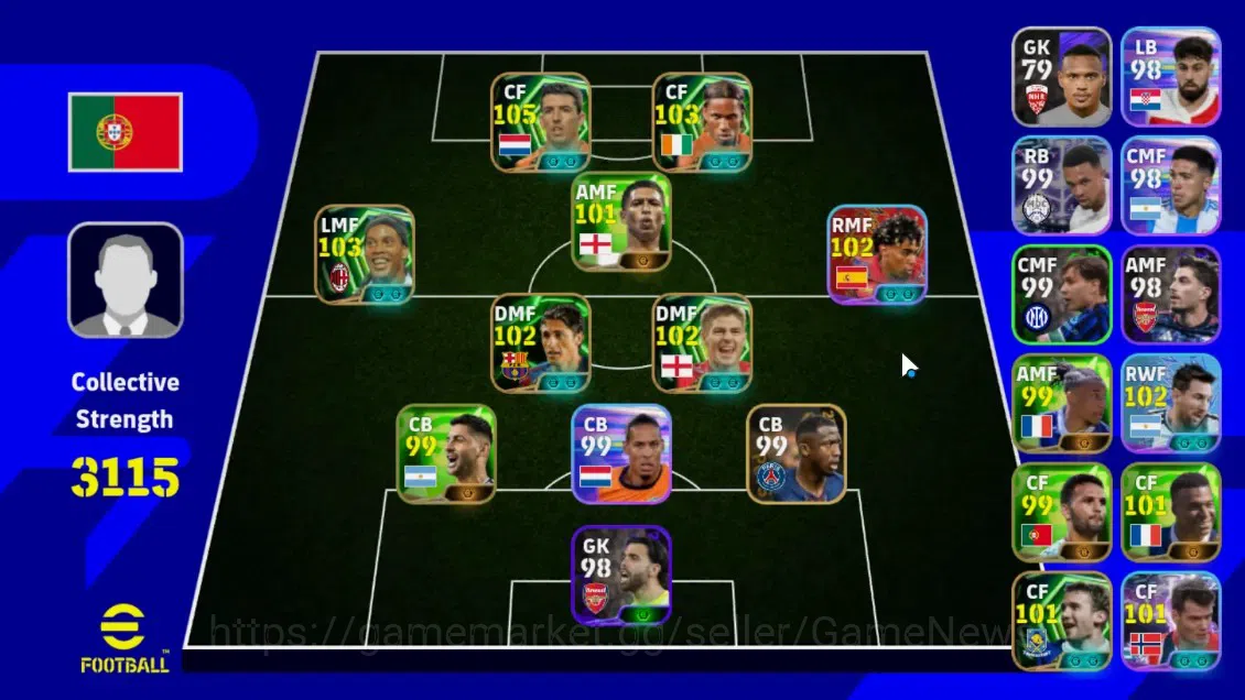 eFootball Accounts Legends & Iconic Players Android|Epic Roy Makaay,Didier Drogba,Ronaldinho Gaucho,Edmilson,Steven 1
