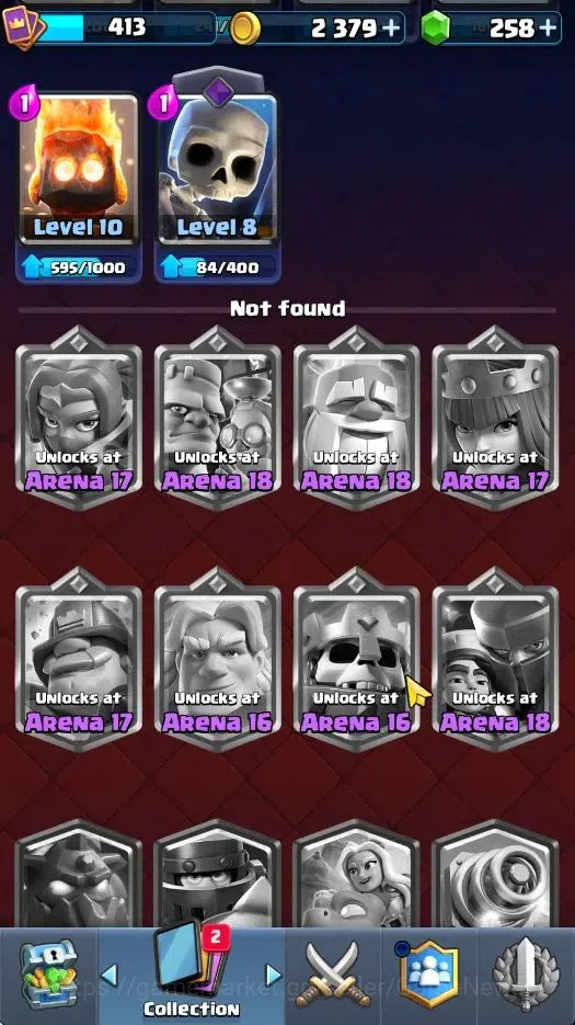 Clash Royale Accounts High-End Lvl 413|KTL 10|Trophy 3100|258 Gems|Card 51/122|1 Hero 4 EVO 12 Epic 20 Rare 19 Common|Arena 16