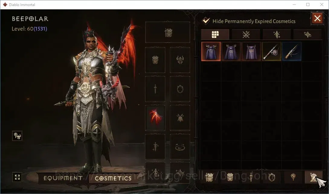 Diablo Immortal Accounts High-End SEA-Enigma CS Off|60 (1531) Warlock - Vanquisher |CR 60k |Reso 3138 |8x L30 Legendary 14