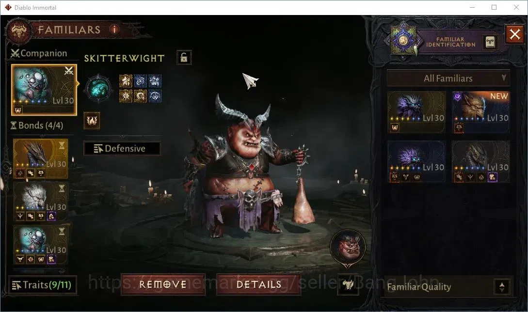 Diablo Immortal Accounts High-End SEA-Enigma CS Off|60 (1531) Warlock - Vanquisher |CR 60k |Reso 3138 |8x L30 Legendary 15
