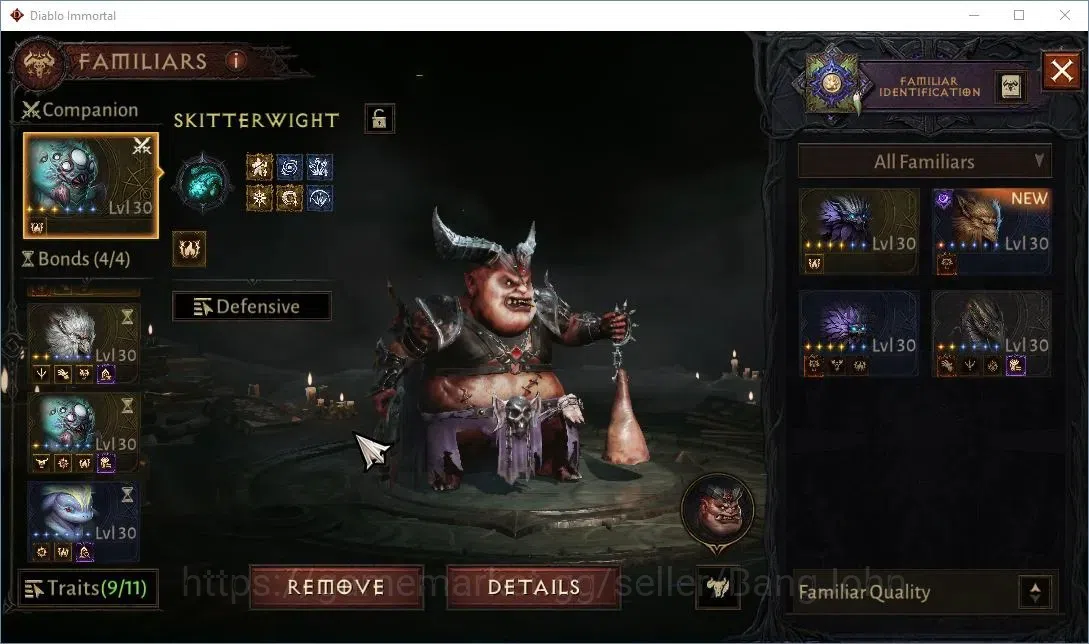 Diablo Immortal Accounts High-End SEA-Enigma CS Off|60 (1531) Warlock - Vanquisher |CR 60k |Reso 3138 |8x L30 Legendary 16