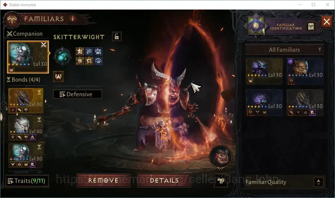 Diablo Immortal Accounts High-End SEA-Enigma CS Off|60 (1531) Warlock - Vanquisher |CR 60k |Reso 3138 |8x L30 Legendary 17