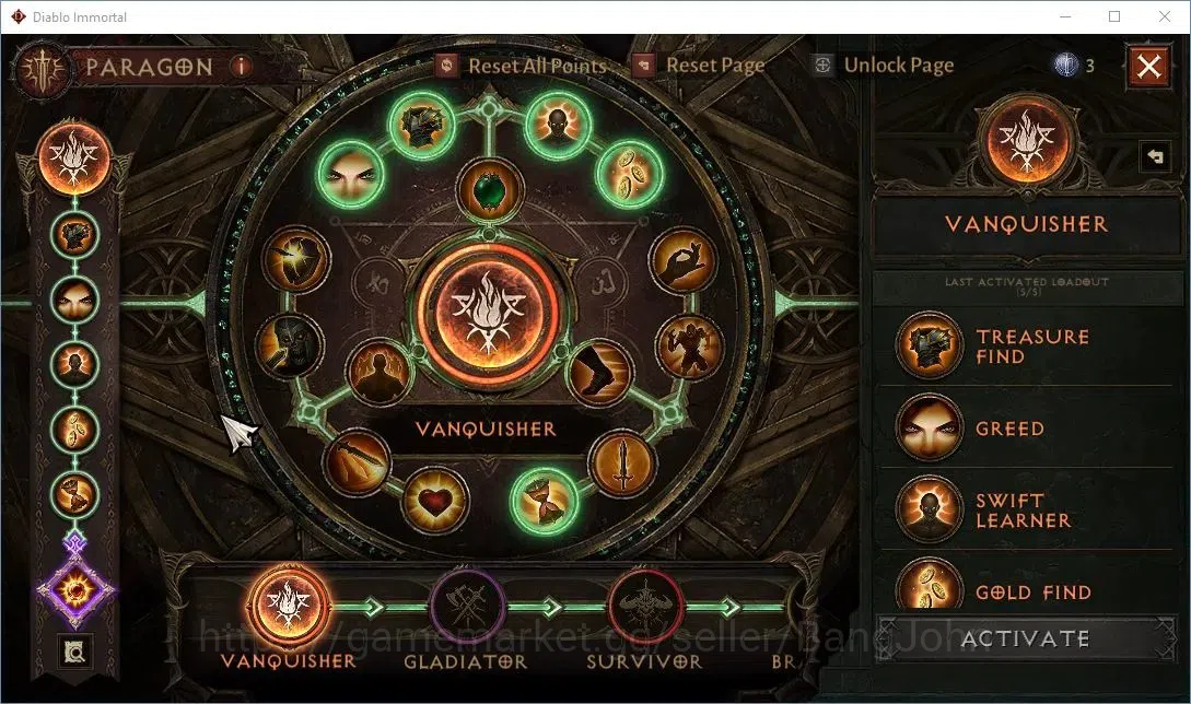 Diablo Immortal Accounts High-End SEA-Enigma CS Off|60 (1531) Warlock - Vanquisher |CR 60k |Reso 3138 |8x L30 Legendary 19