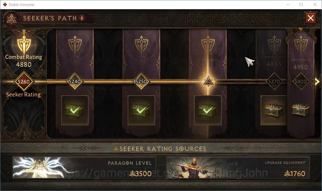 Diablo Immortal Accounts High-End SEA-Enigma CS Off|60 (1531) Warlock - Vanquisher |CR 60k |Reso 3138 |8x L30 Legendary 20