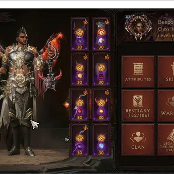 Diablo Immortal Accounts High-End SEA-Enigma CS Off|60 (1531) Warlock - Vanquisher |CR 60k |Reso 3138 |8x L30 Legendary