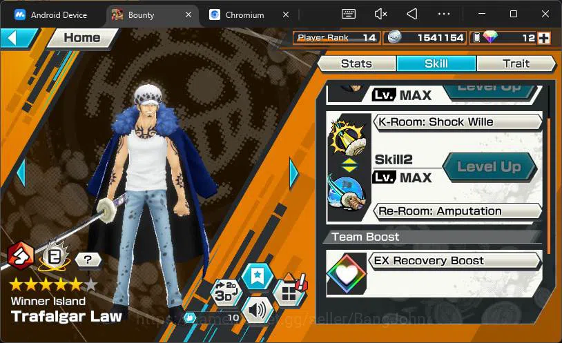 One Piece Bounty Rush Accounts GLOBAL|7 ex|WI Trafalgar Law,BP Kuzan,Great Edward image 7