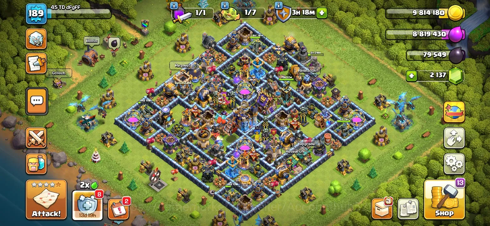 Clash of Clans Accounts Others TH18 | DEFENSE MAX | NC FREE 1