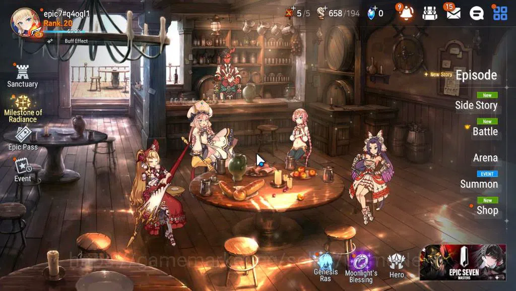 Epic Seven Accounts GLOBAL Unverif|New Era|3 ML(Salome,C Lilias,LW Pei image 1