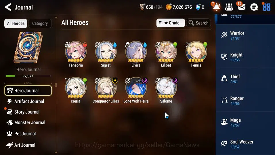 Epic Seven Accounts GLOBAL Unverif|New Era|3 ML(Salome,C Lilias,LW Pei image 15