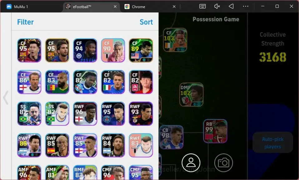 eFootball Accounts Android|PW 3168 |Carlos Epic|Cantona|Schmeichel|Ka image 4