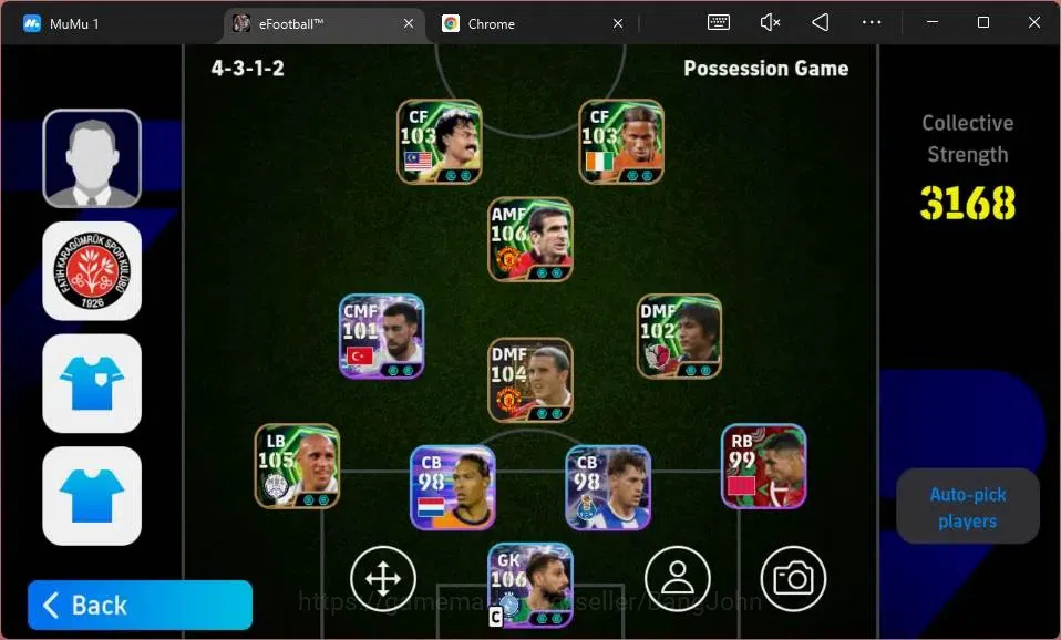 eFootball Accounts Android|PW 3168 |Carlos Epic|Cantona|Schmeichel|Ka image 5