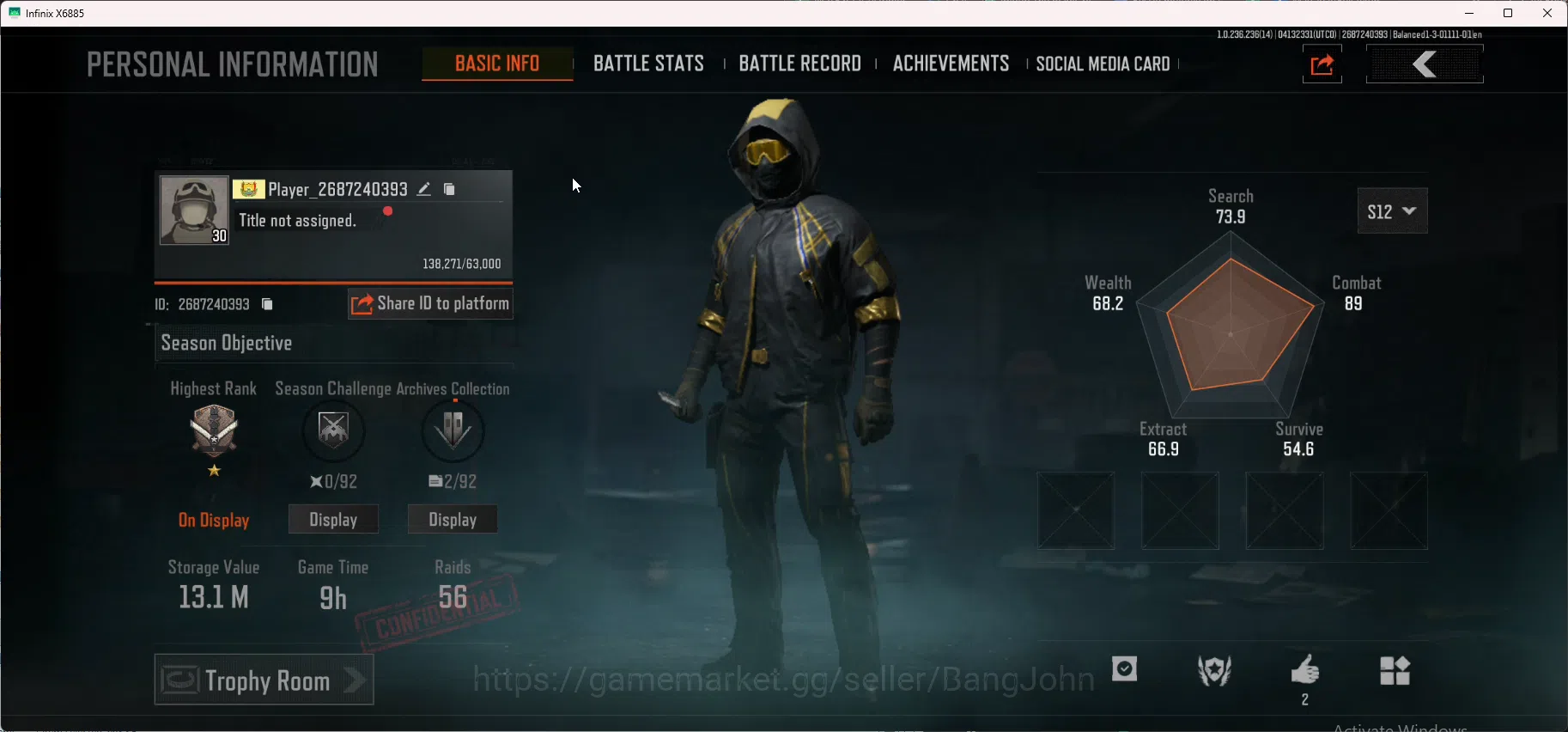 Arena Breakout Accounts Others Mobile|lvl 30|SV 13.1M|CV 10.6M|CN On 2*|11 Epic WP Skins|Royal Guard|More Details check 2