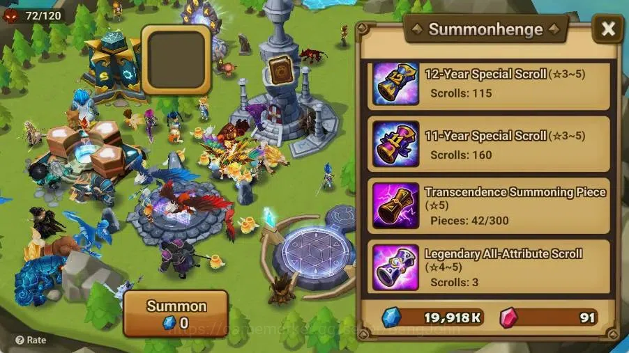 Summoners War: Sky Arena Accounts Starter GLOBAL | NB 5 TESHAR,Starter Gacha 115 12Y+160 11Y Scrool, 3 Legendary All 3