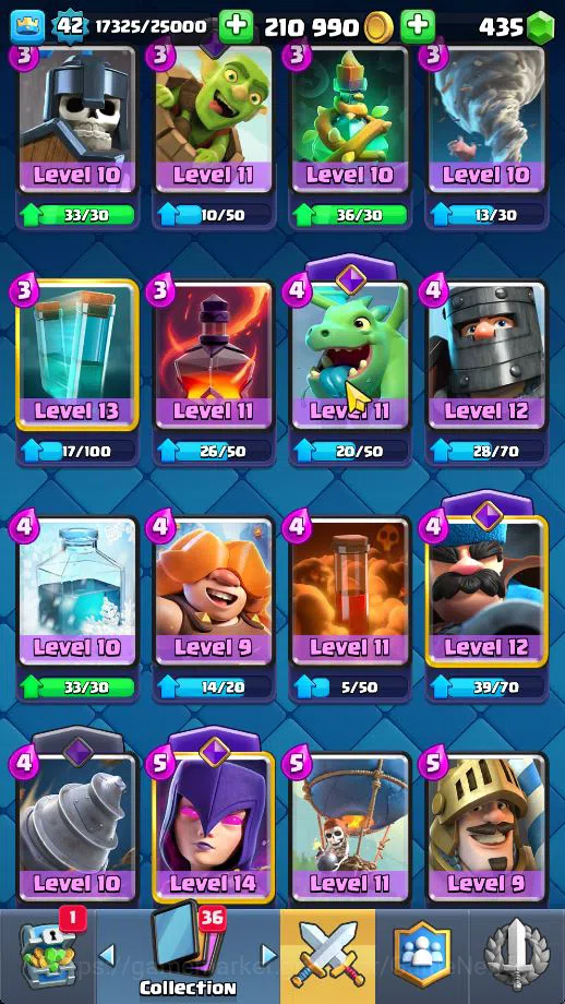 Clash Royale Accounts Midgame Lv 42|Trophy 9195|KTL 14|Limited Skin|Card 121| 1 HERO 7 EVO 8 Champ 21 Legendary 33 Epic 30 10