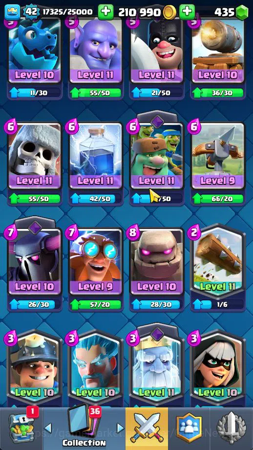 Clash Royale Accounts Midgame Lv 42|Trophy 9195|KTL 14|Limited Skin|Card 121| 1 HERO 7 EVO 8 Champ 21 Legendary 33 Epic 30 11