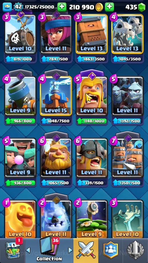Clash Royale Accounts Midgame Lv 42|Trophy 9195|KTL 14|Limited Skin|Card 121| 1 HERO 7 EVO 8 Champ 21 Legendary 33 Epic 30 7