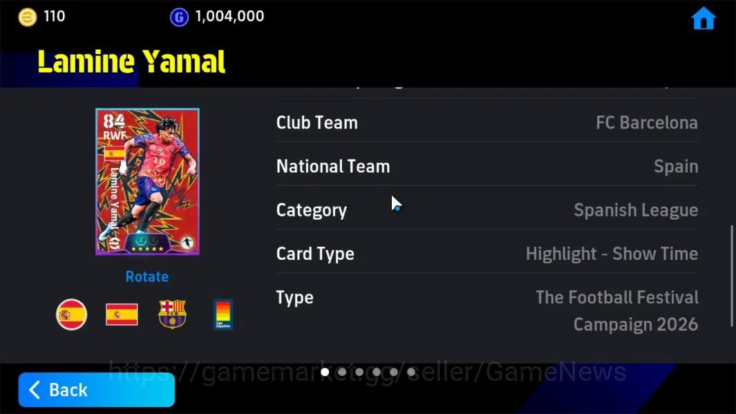 eFootball Accounts Android|Epic Shunsuke Nakamura,ShowTime Joan Garci image 20