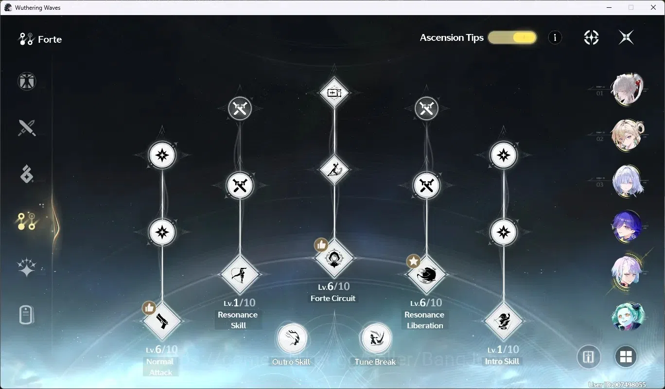 Wuthering Waves Accounts SEA|UL 60|Rank 6|9 Char Limited [Phoebe,Zani,(Lyna image 13