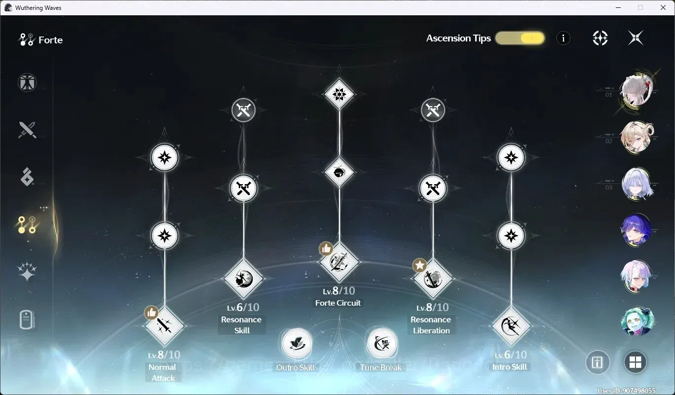 Wuthering Waves Accounts SEA|UL 60|Rank 6|9 Char Limited [Phoebe,Zani,(Lyna image 5
