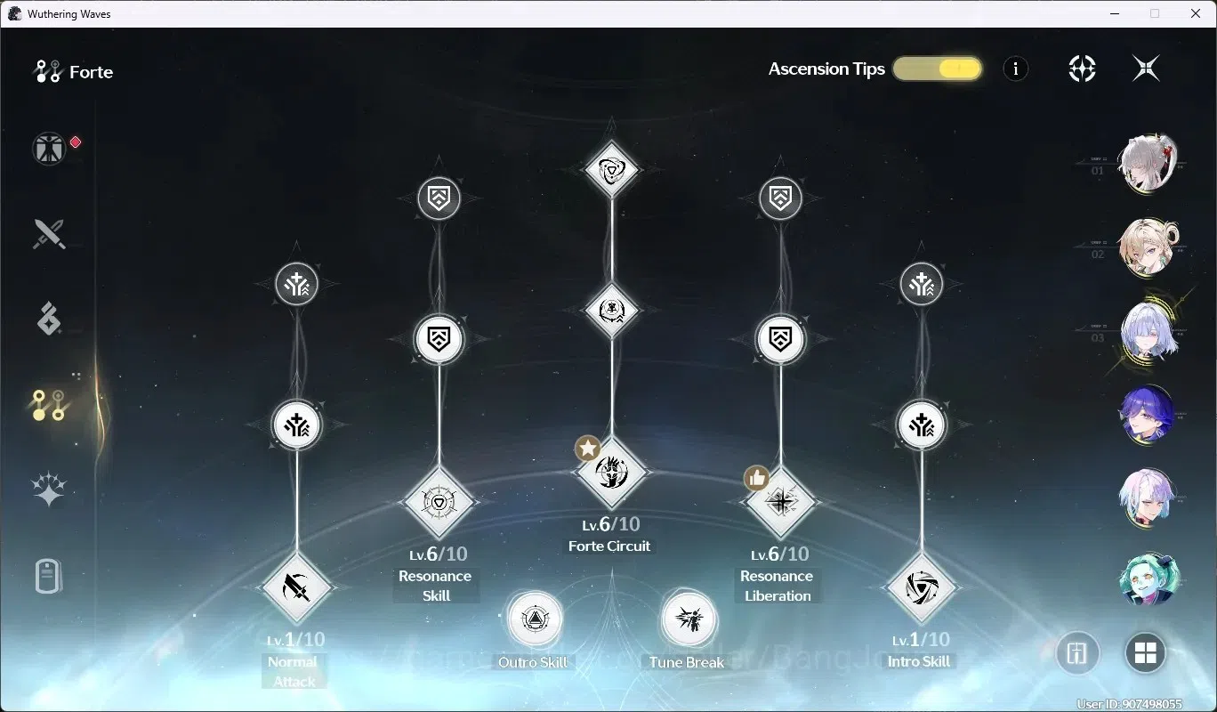 Wuthering Waves Accounts SEA|UL 60|Rank 6|9 Char Limited [Phoebe,Zani,(Lyna image 9