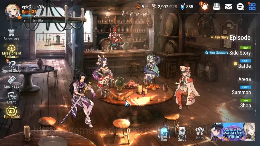 Epic Seven Accounts Limited Hero GLOBAL UnVerif|NewEra| 3 ML (Tidal Rift ELvira,Harseti,B Hwayoung,etc)+A 1