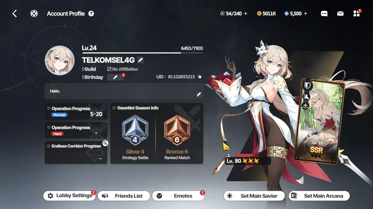 StarSavior Accounts Global|Lv 24 |5.5k Gem 10 SSR 3 Top Tier[Lyn LB3+S image 6