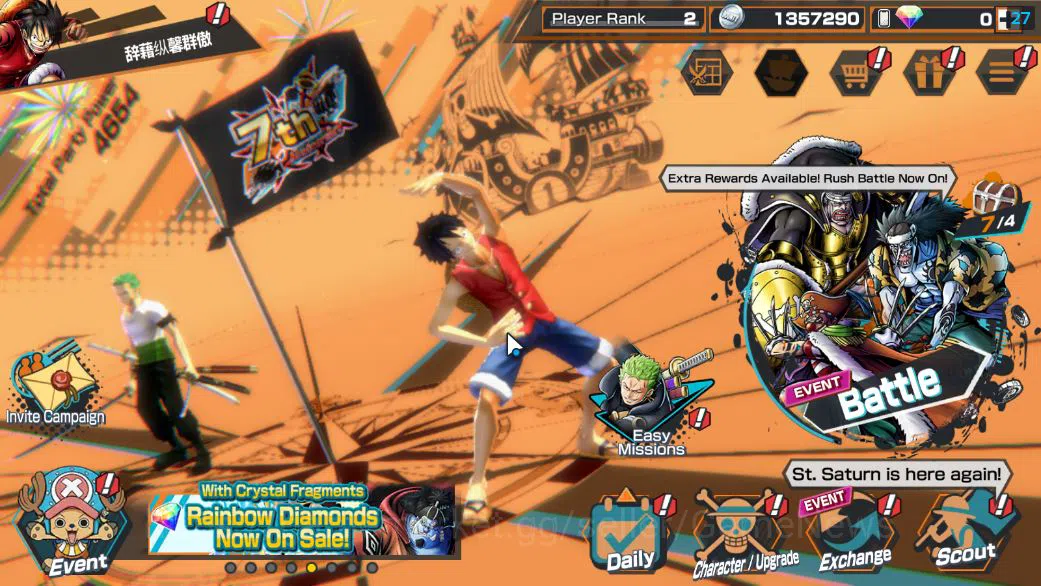 One Piece Bounty Rush Accounts Starter Global|3 EX| TFE Mashall D.Teach,AMA Murakumo Sword Borsalino,Blackbeard Pirates