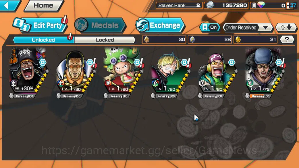 One Piece Bounty Rush Accounts Starter Global|3 EX| TFE Mashall D.Teach,AMA Murakumo Sword Borsalino,Blackbeard Pirates 3
