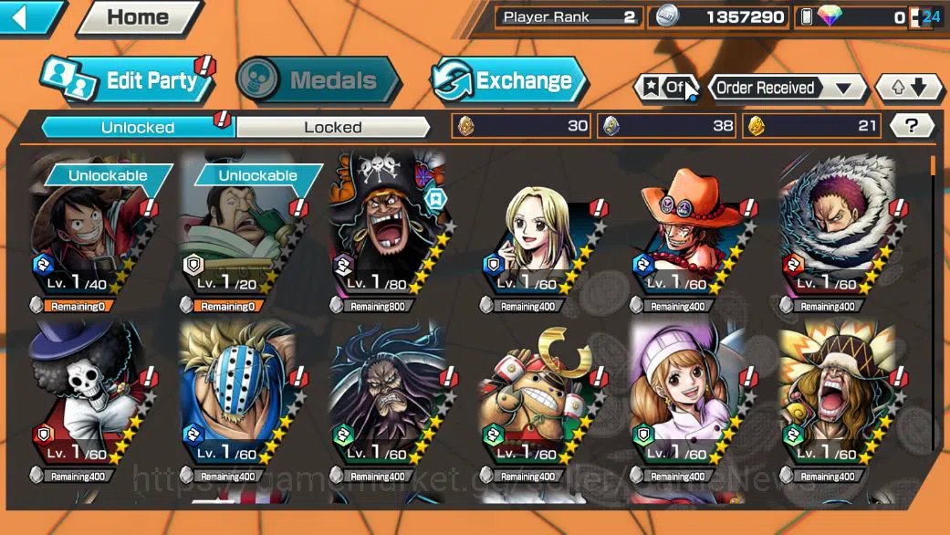 One Piece Bounty Rush Accounts Starter Global|3 EX| TFE Mashall D.Teach,AMA Murakumo Sword Borsalino,Blackbeard Pirates 4
