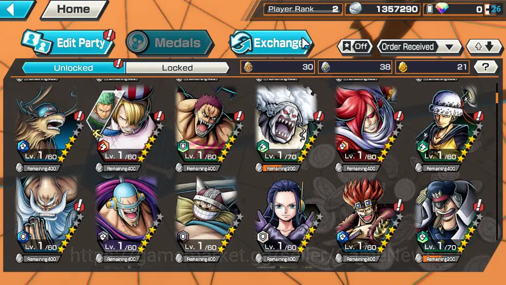 One Piece Bounty Rush Accounts Starter Global|3 EX| TFE Mashall D.Teach,AMA Murakumo Sword Borsalino,Blackbeard Pirates 5