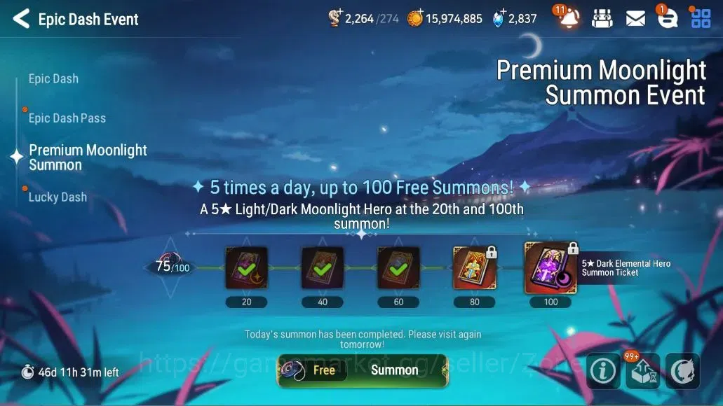 Epic Seven Accounts Limited Hero Global Unverif|11 ML(C Lilias,NMLuna,Solitaria,LC Bellona,LW Peira,Etc)|Bless ON|SS 9