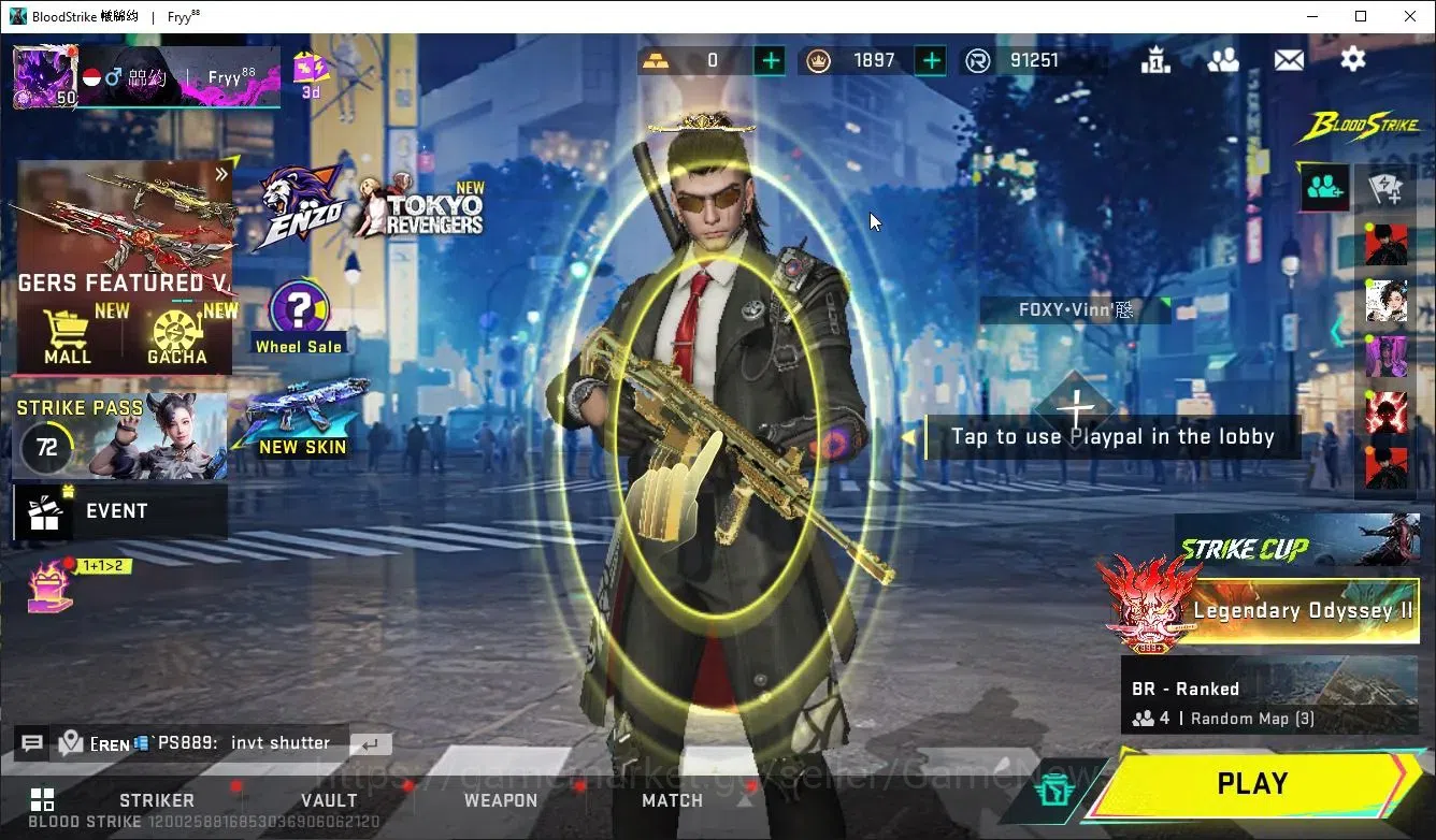Blood Strike Accounts ASIA|ETERNAL RAN-RAVE,DeAgle+MELEE BF,Talon knife, image 1
