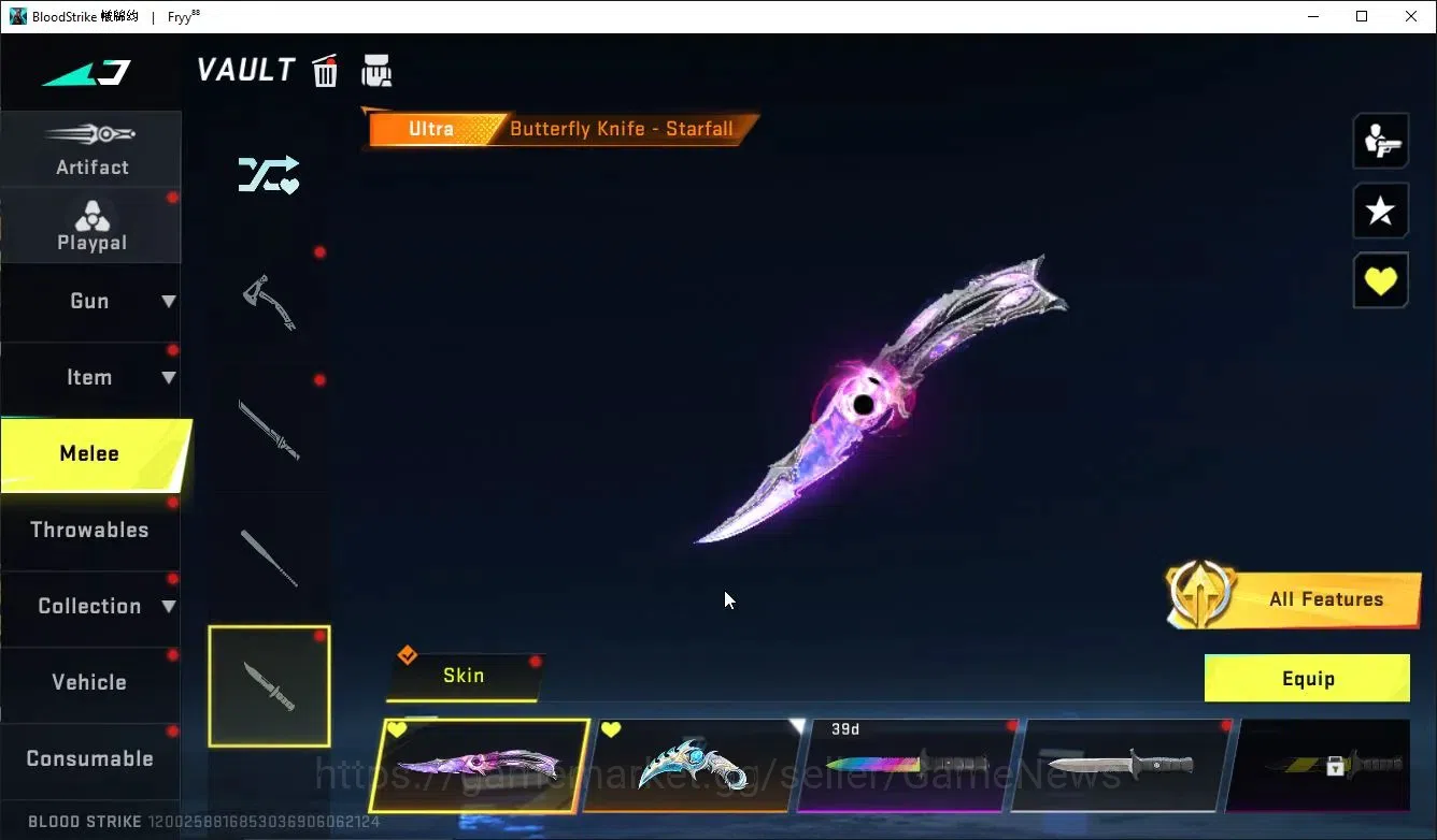 Blood Strike Accounts ASIA|ETERNAL RAN-RAVE,DeAgle+MELEE BF,Talon knife, image 20