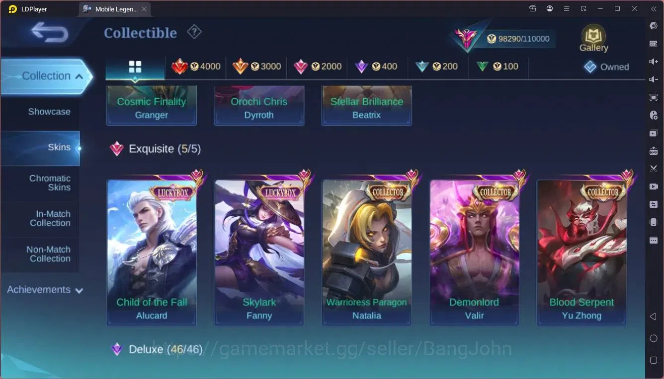 Mobile Legends: Bang Bang Accounts Global|Hero 132|Skin 308|Exalted|Prime Granger,Bea image 11
