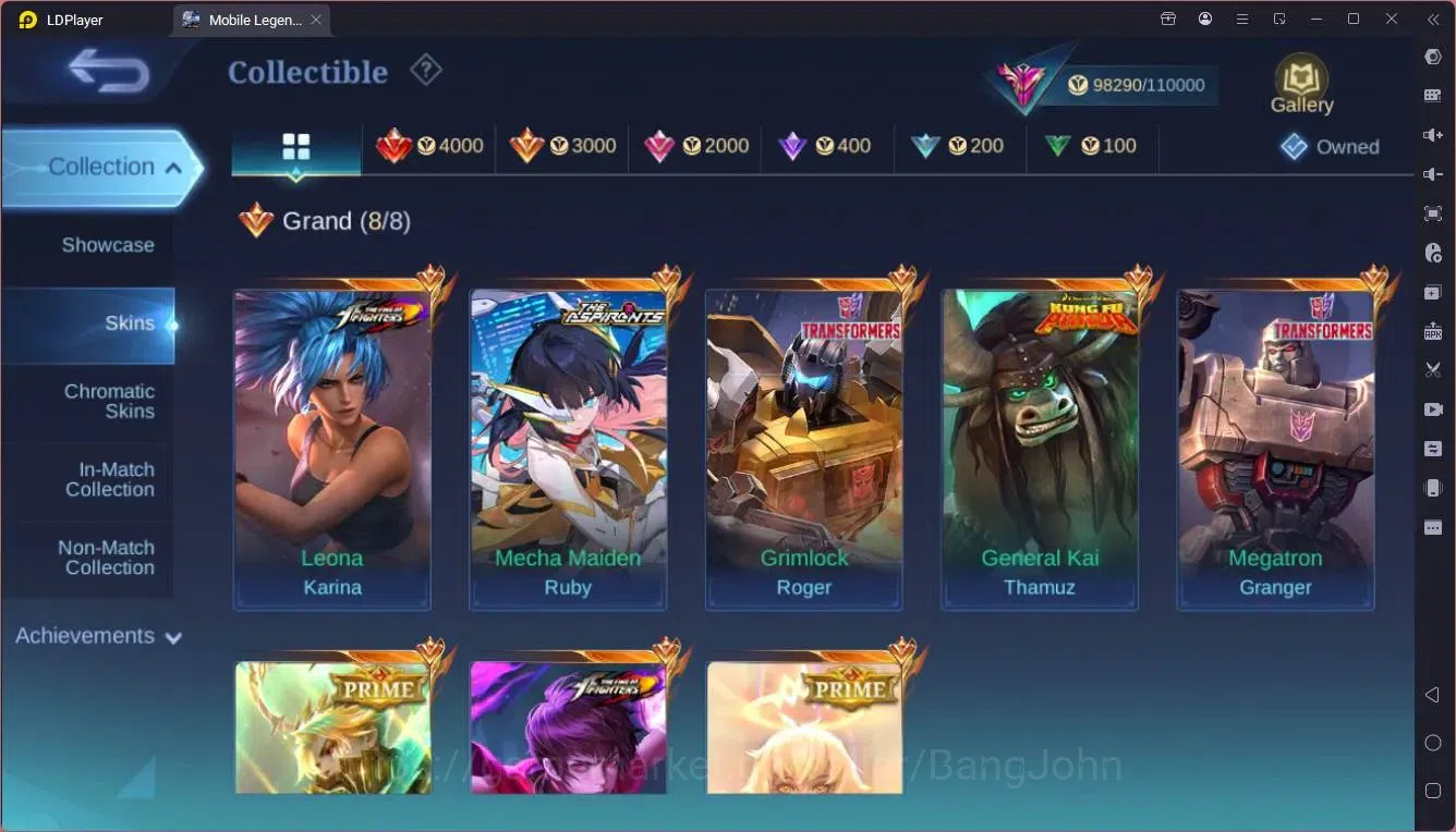 Mobile Legends: Bang Bang Accounts Global|Hero 132|Skin 308|Exalted|Prime Granger,Bea image 13