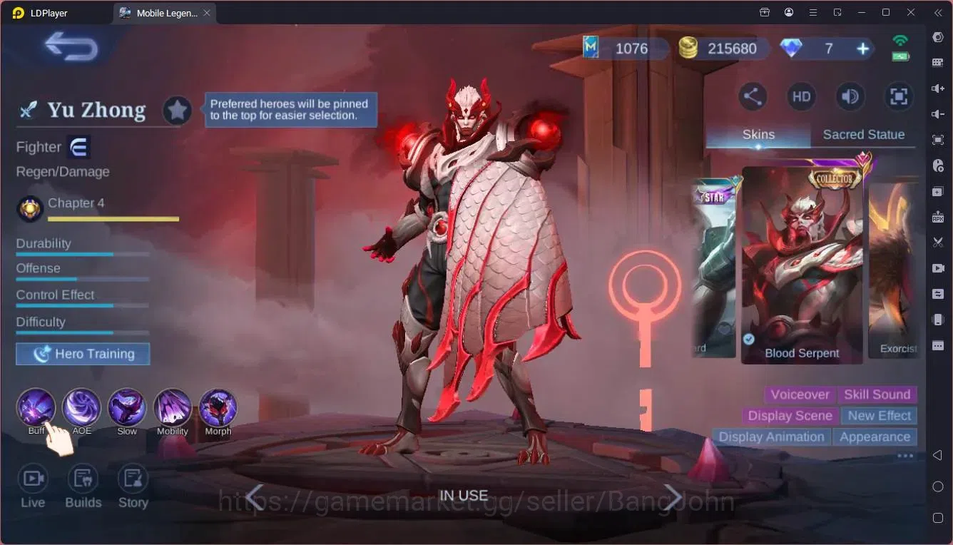 Mobile Legends: Bang Bang Accounts Global|Hero 132|Skin 308|Exalted|Prime Granger,Bea image 3