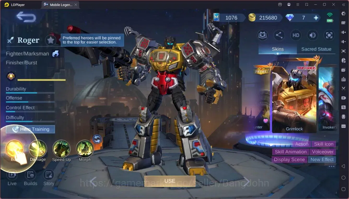 Mobile Legends: Bang Bang Accounts Global|Hero 132|Skin 308|Exalted|Prime Granger,Bea image 6