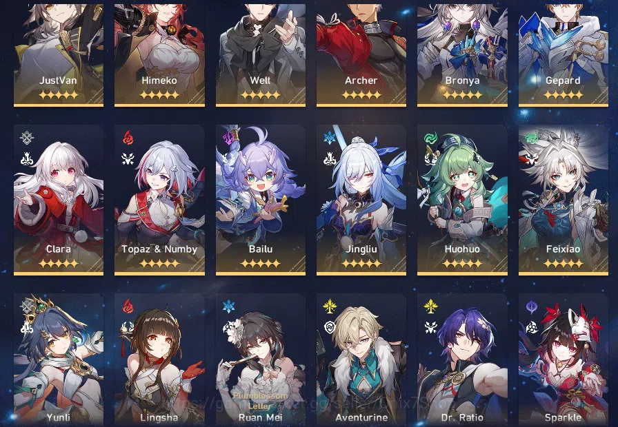 Honkai Star Rail Accounts ASIA | Tl 70 |Female | 36* 5 Char | Silverwolf Lv. image 3