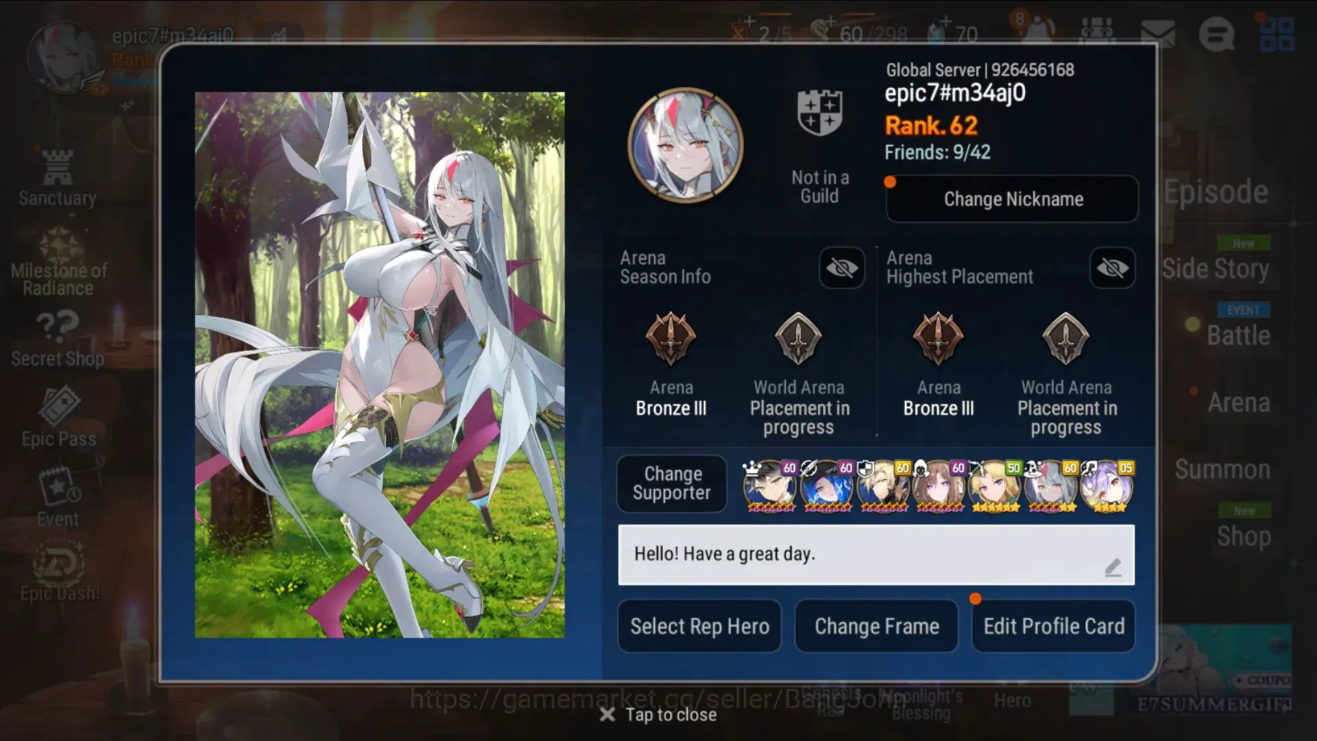 Epic Seven Accounts Global Unverif|10 ML(BArunka,SNYulha,NMLuna,LCBelo image 19