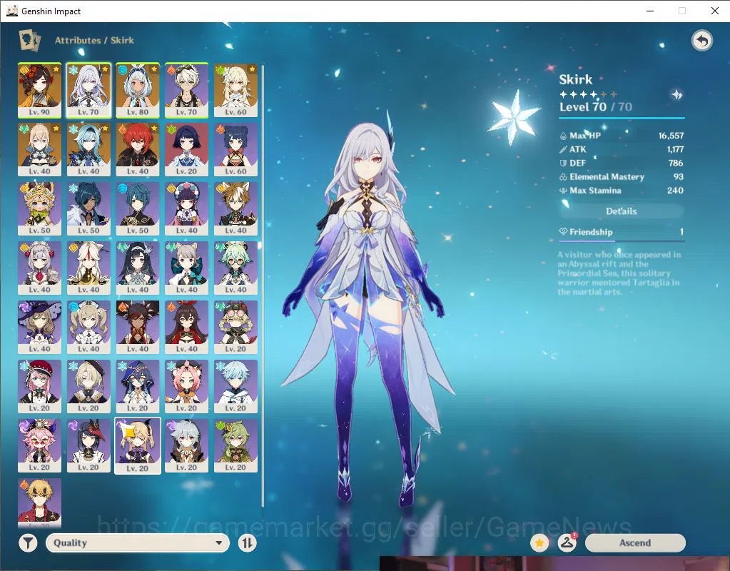 Genshin Impact Accounts ASIA|AR 53|4 Limited +3(*5Weapon)|(Chiori+Sign)Ski image 3