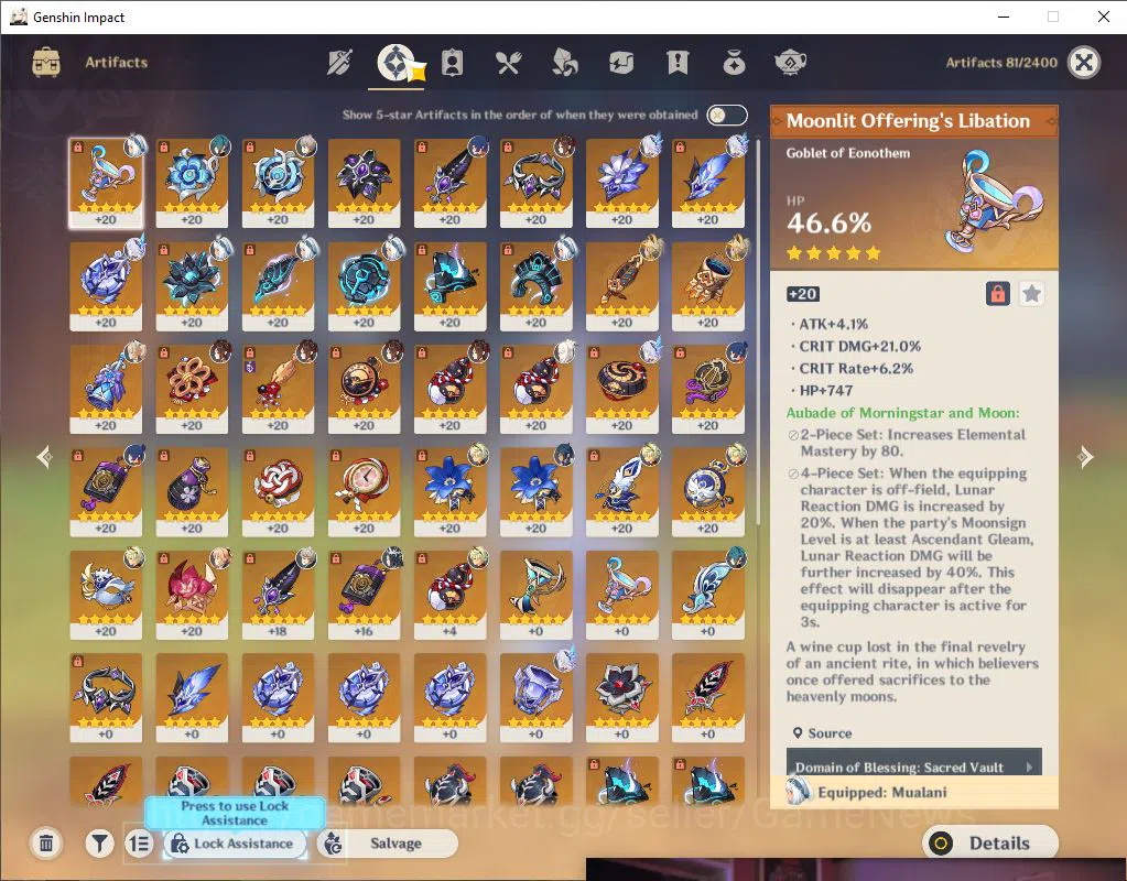 Genshin Impact Accounts ASIA|AR 53|4 Limited +3(*5Weapon)|(Chiori+Sign)Ski image 5