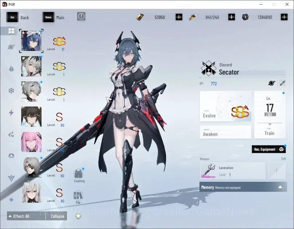 Punishing: Gray Raven Accounts Asia|Lvl 89|53,9K BC+19,5K YC+12,2K BlueC|SSS Seca image 3