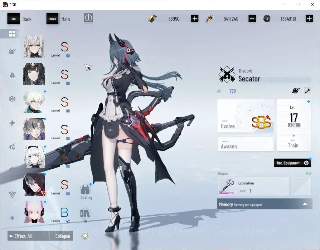 Punishing: Gray Raven Accounts Asia|Lvl 89|53,9K BC+19,5K YC+12,2K BlueC|SSS Seca image 4