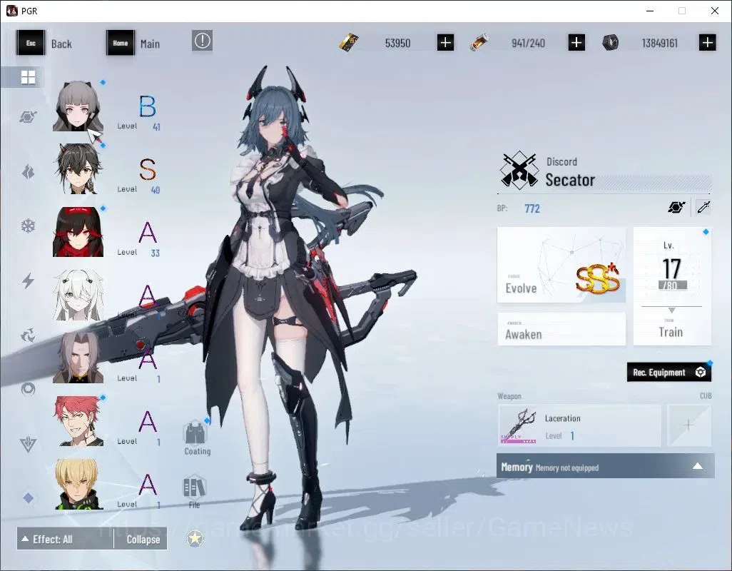Punishing: Gray Raven Accounts Asia|Lvl 89|53,9K BC+19,5K YC+12,2K BlueC|SSS Seca image 5