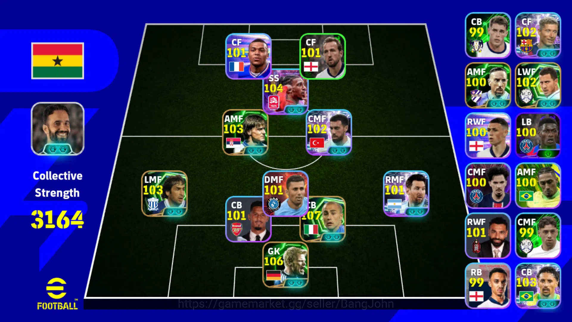 eFootball Accounts Android Power 3164 | Michael Olise Show Time | Fab image 1