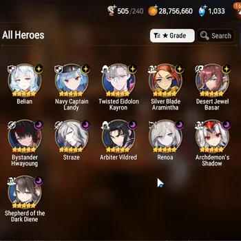 Epic Seven Accounts High-End Global UnVerif|NewEra|11 ML (A Vildred,Belian,Shepherd,etc)+Haru,Estelle,A Ludwig,Etc|21,5K