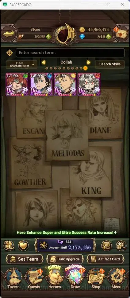 The Seven Deadly Sins: Grand Cross Accounts Global |2.17M CC|9 LS|LR Mesis 6/6|UR Menor 1/6,OD image 5
