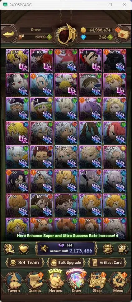 The Seven Deadly Sins: Grand Cross Accounts Global |2.17M CC|9 LS|LR Mesis 6/6|UR Menor 1/6,OD image 6